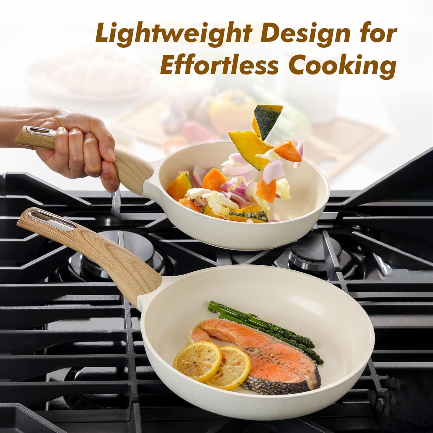 Ceramic Nonstick Frying Pan Small Skillet 8/9.5/11/12.5Inch Non Stick Omelet Pan