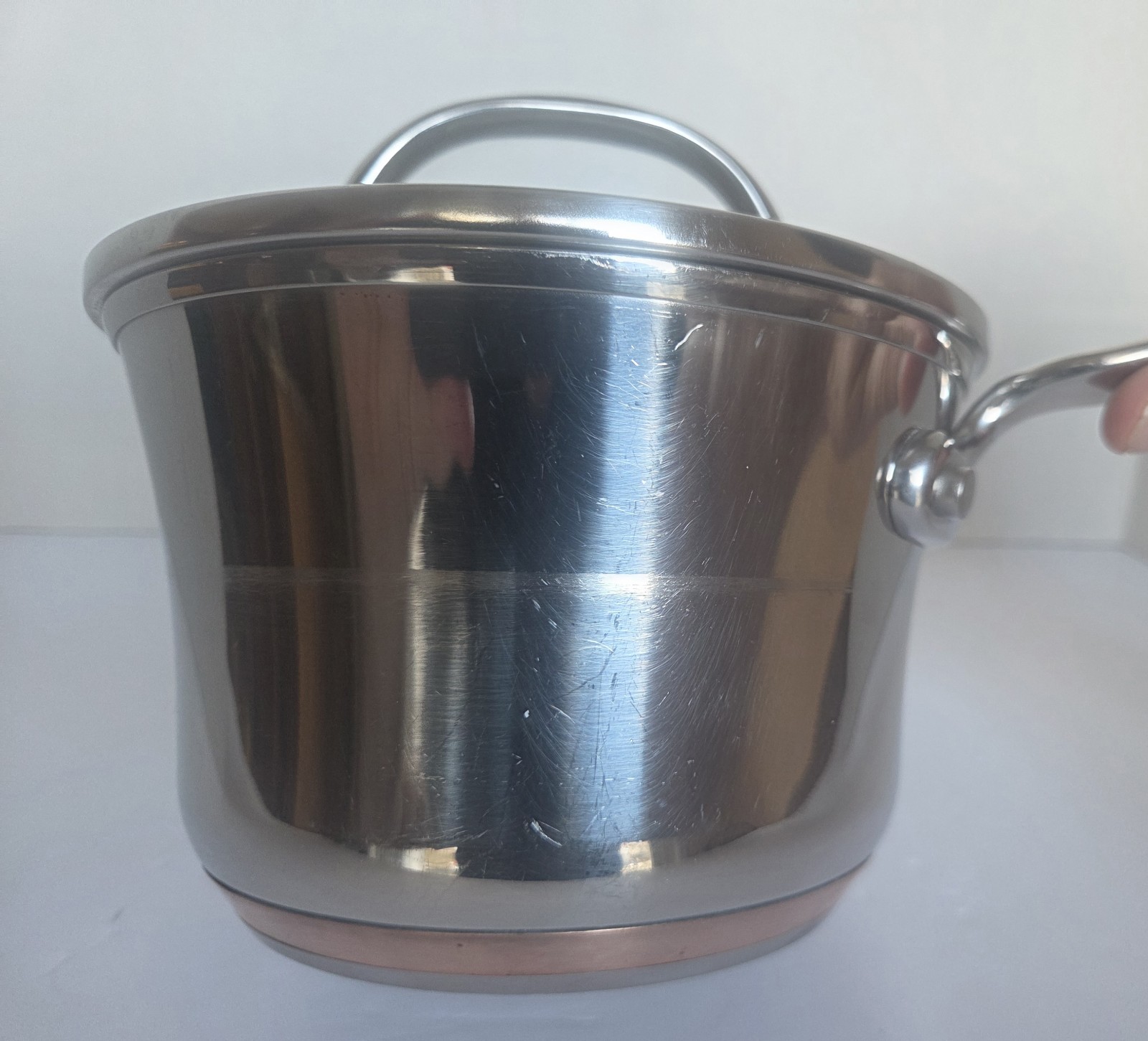 Kitchenaid 1.75 Qt 1.7 L 5-Ply Full Cap Copper Base Induction Compatible w/Lid