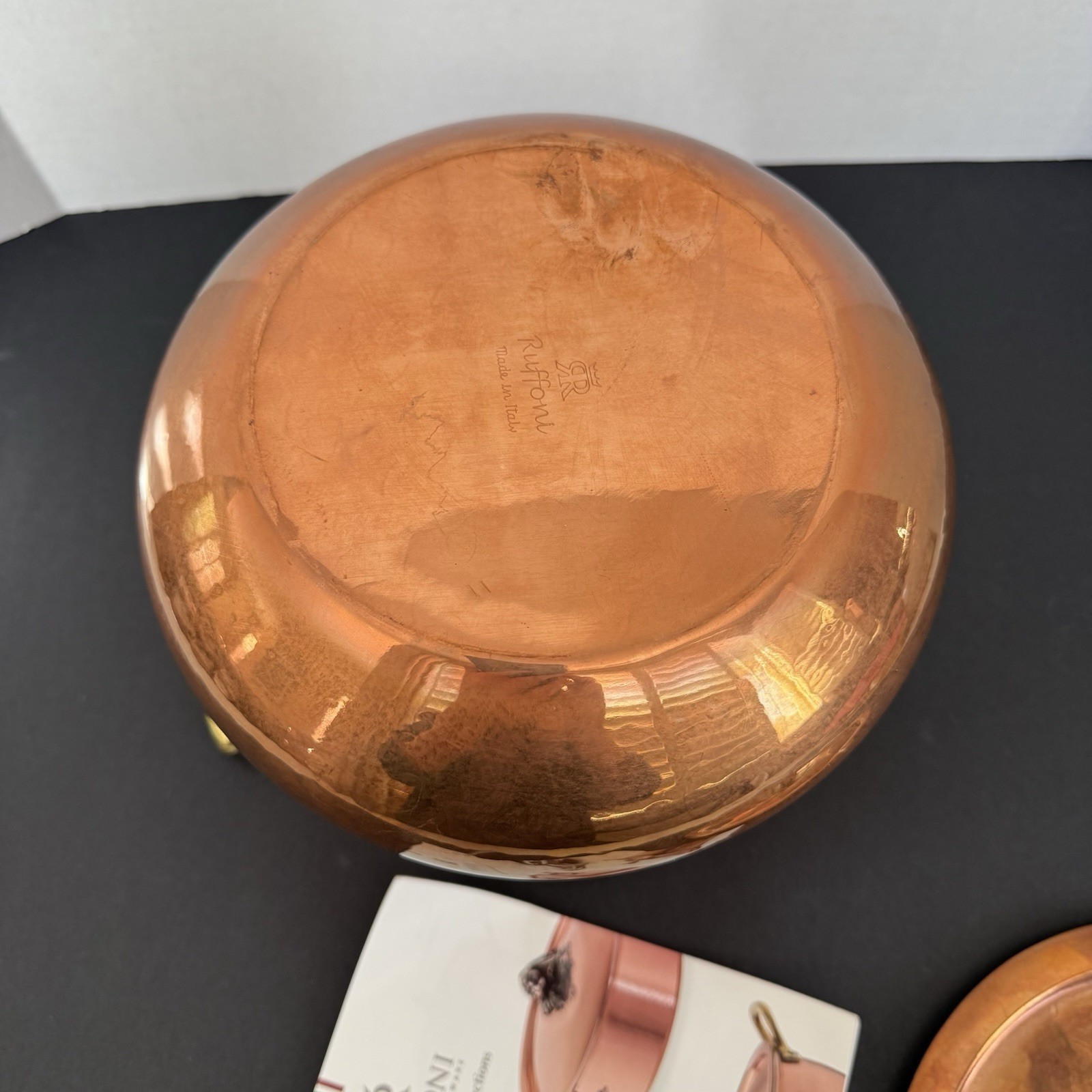 Ruffoni Historia Hammered Copper 5.5 Qt Stock Pot Pineapple Knob ITALY New