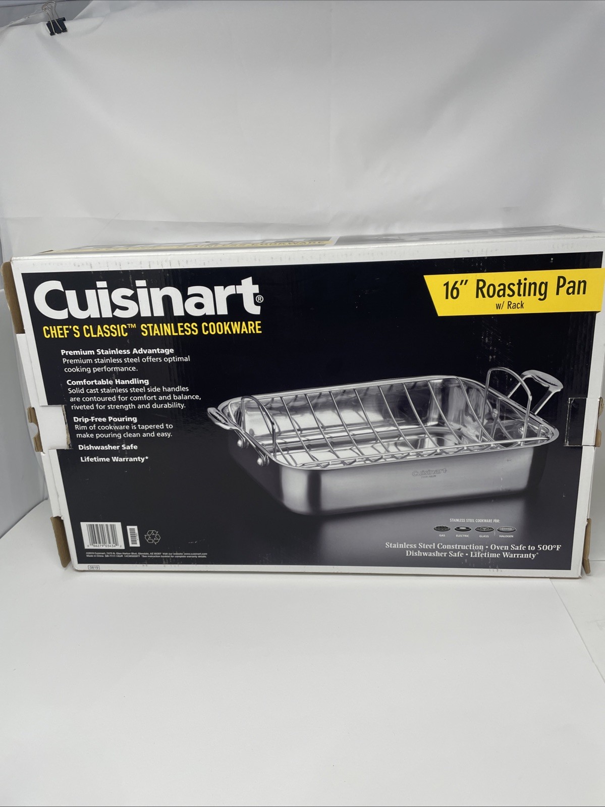 Cuisinart Chef’s Classic Stainless Cookware 16″ Rectangular Roaster Rack
