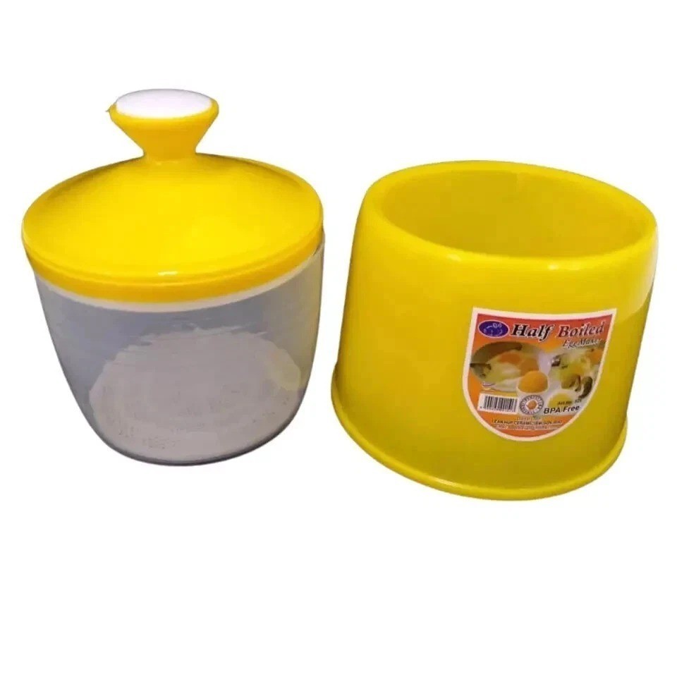 New Half Boiled Egg Maker Malaysian Style Original Made in Malaysia Yellow