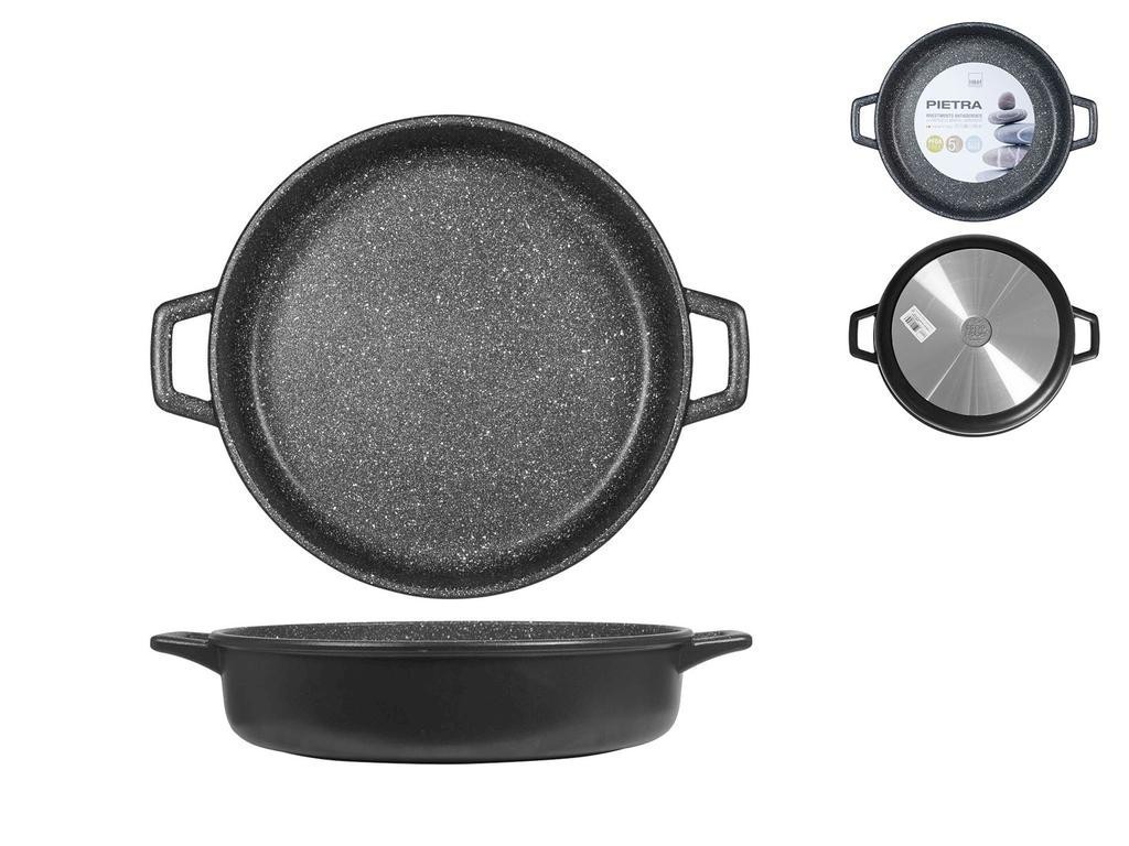 Pan H&h Non-Stick High 2 Handles IN Stone Diameter 12 5/8in