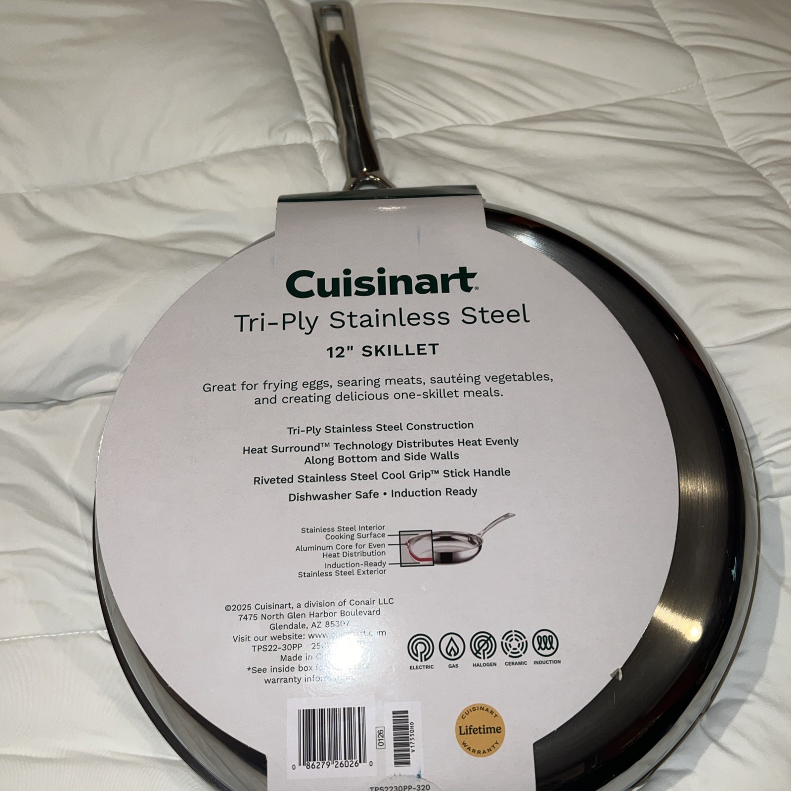 Cuisinart Tri-Ply Stainless Steel 12 Inch Skillet