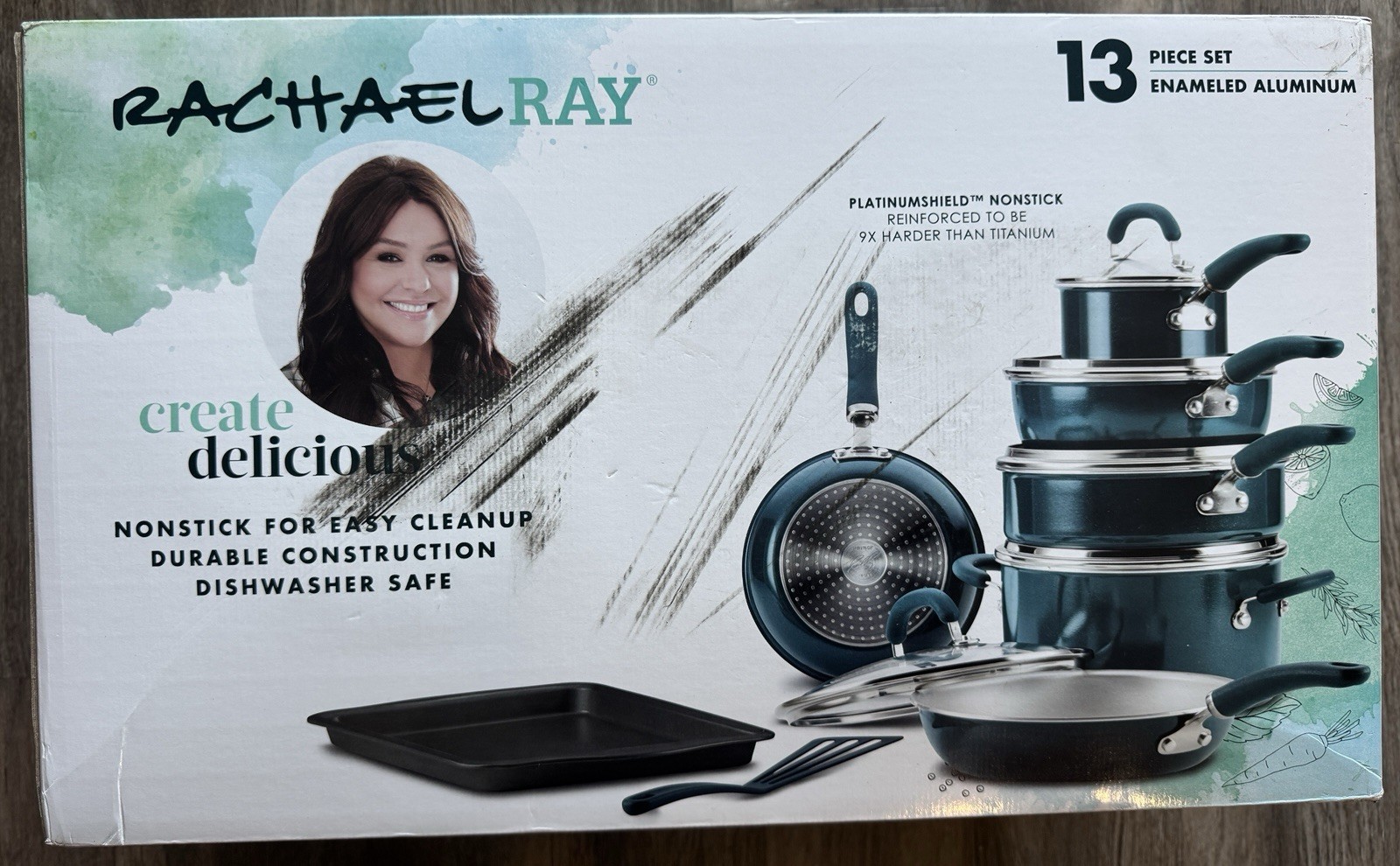 Rachael Ray Create Delicious 13-pc. Aluminum Nonstick Cookware Set 12144