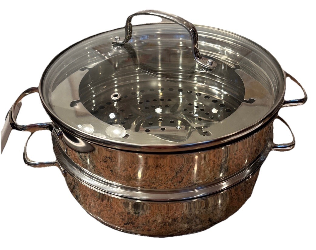 Nuwave Induction Cookware Set 3.5 Qt Pot w Lid #31121, Steamer and Fondue Insert