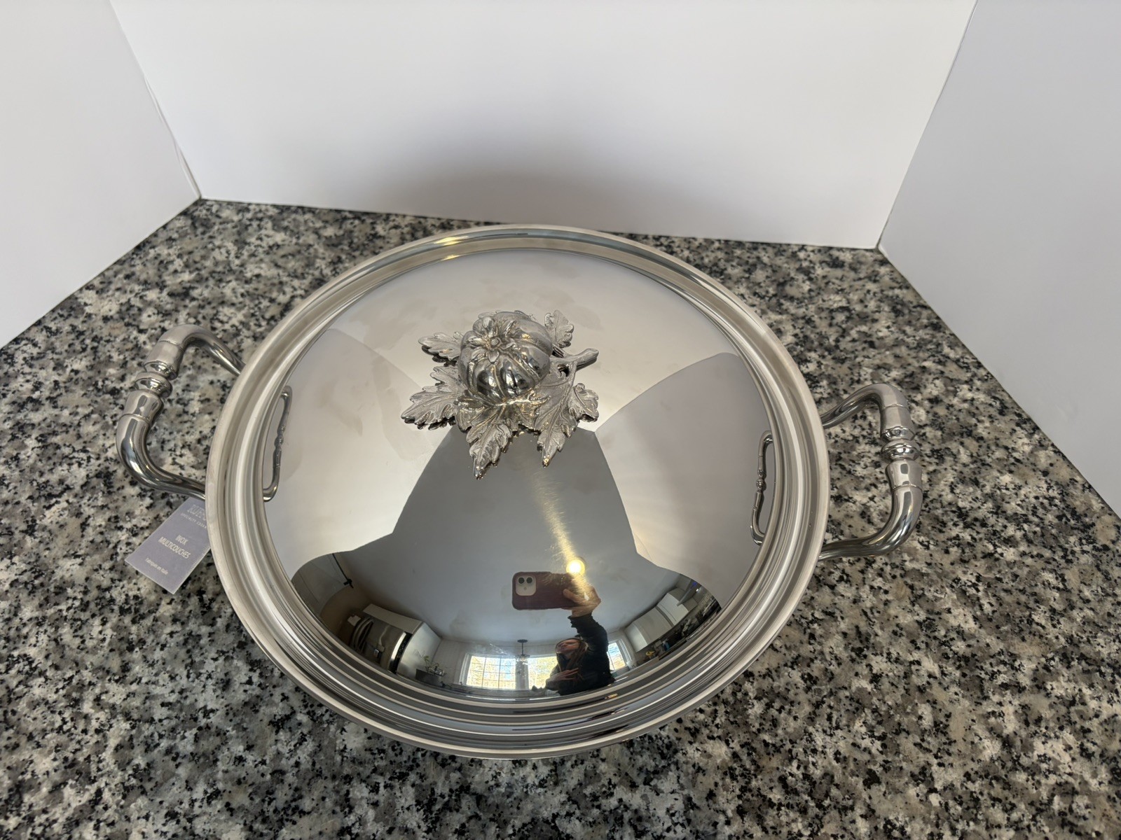 Ruffoni Opus Prima Hammered Stainless-Steel Wok 12” w/ Tomato Knob, 4 3/4-Qt