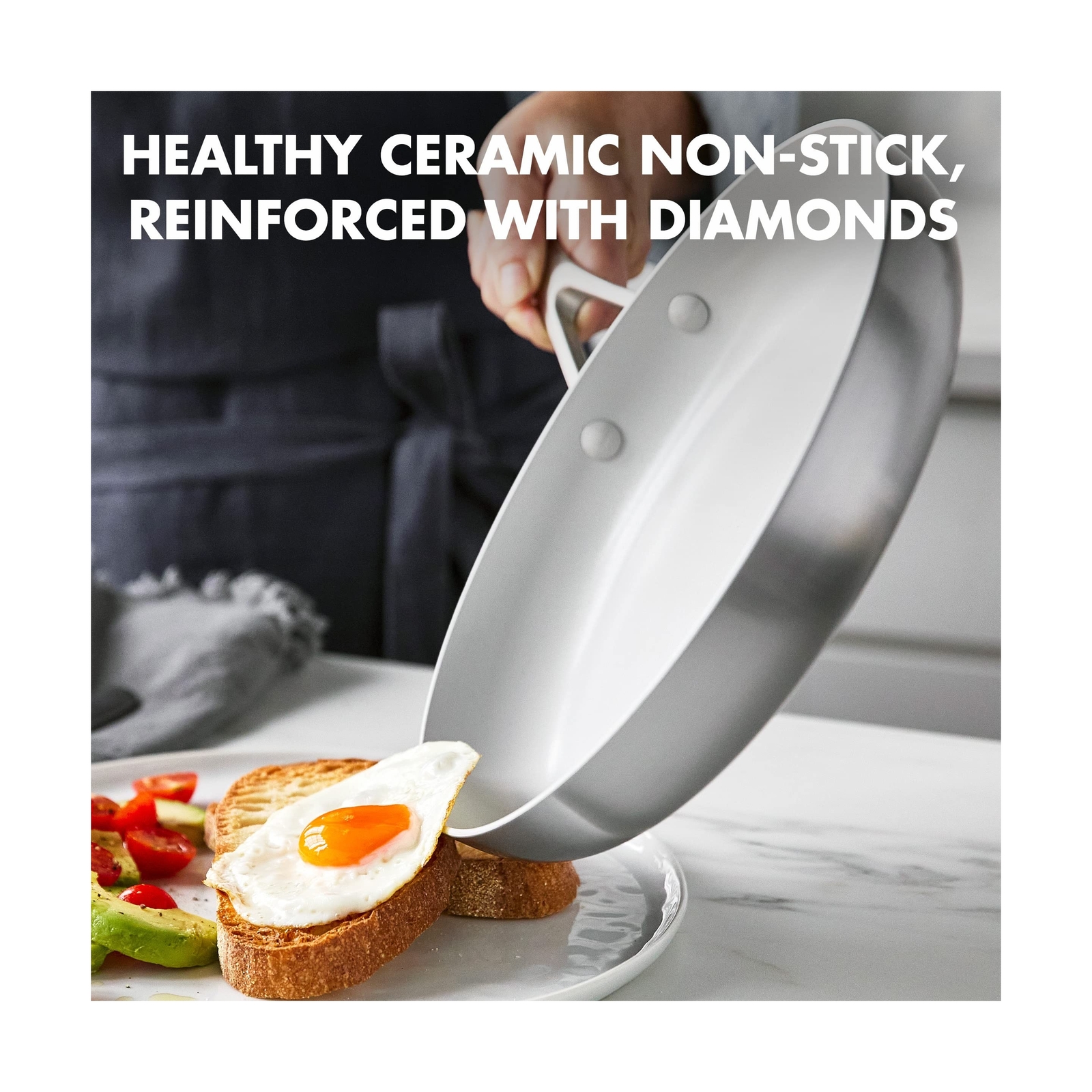 GreenPan Venice Pro 10 Piece Cookware Set, Stainless Steel Non-Toxic PFAS-Fre…