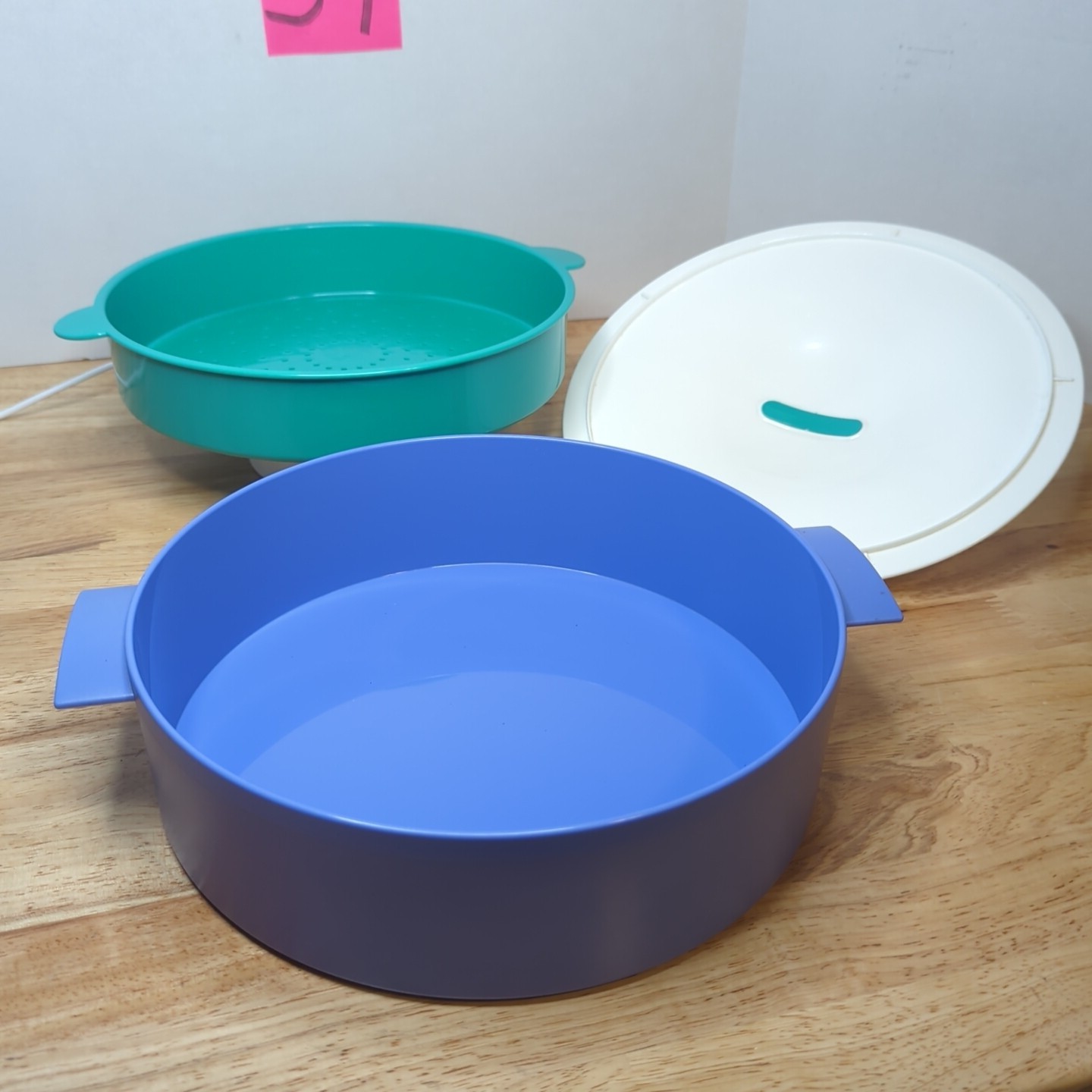 Tupperware Micro-Steamer 3pc Microwave Steamer Veggie Cooker 3066A 3067A 3065A