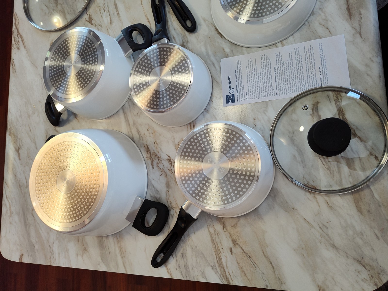 The Big One 10 Piece Silicone Ceramic Cookware Set, Gas & electric safe