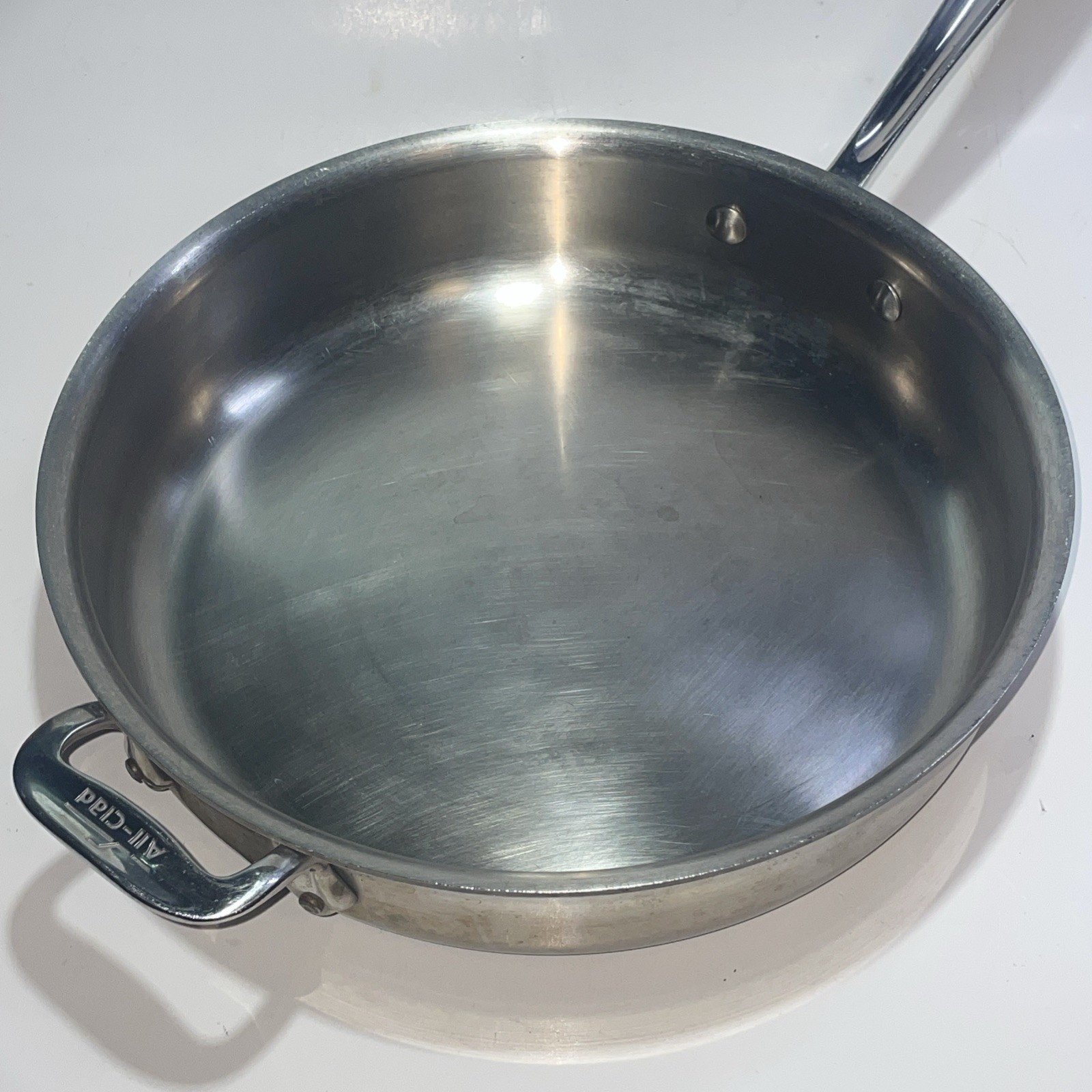 ALL-CLAD Vintage Stainless Steel 11.25” Inch Frying Saute Pan Skillet Handle Lid