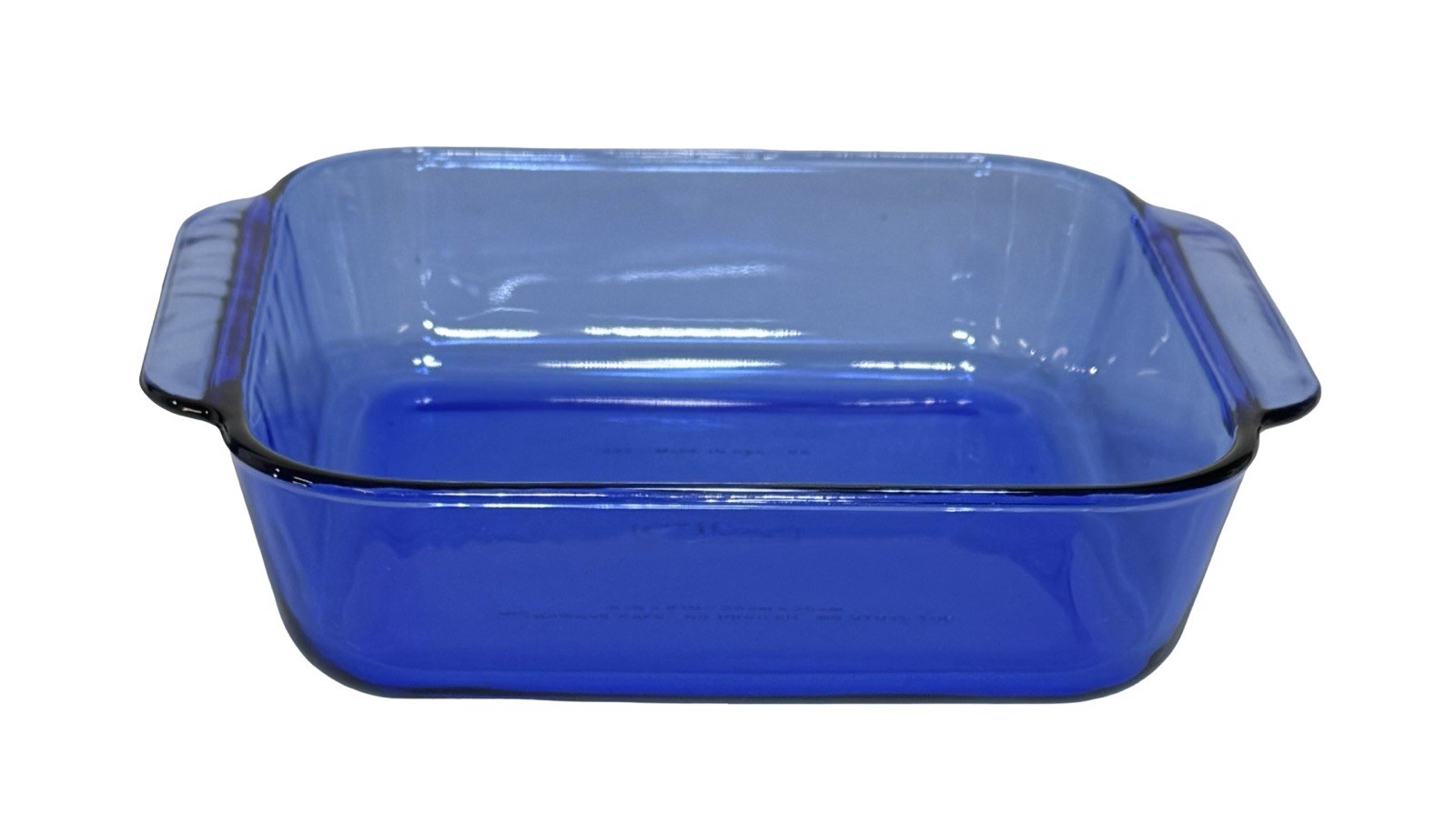 Pyrex Cobalt Blue 2 Qt Square Baking Dish 222-R 8×8 Vintage Glass Oven USA
