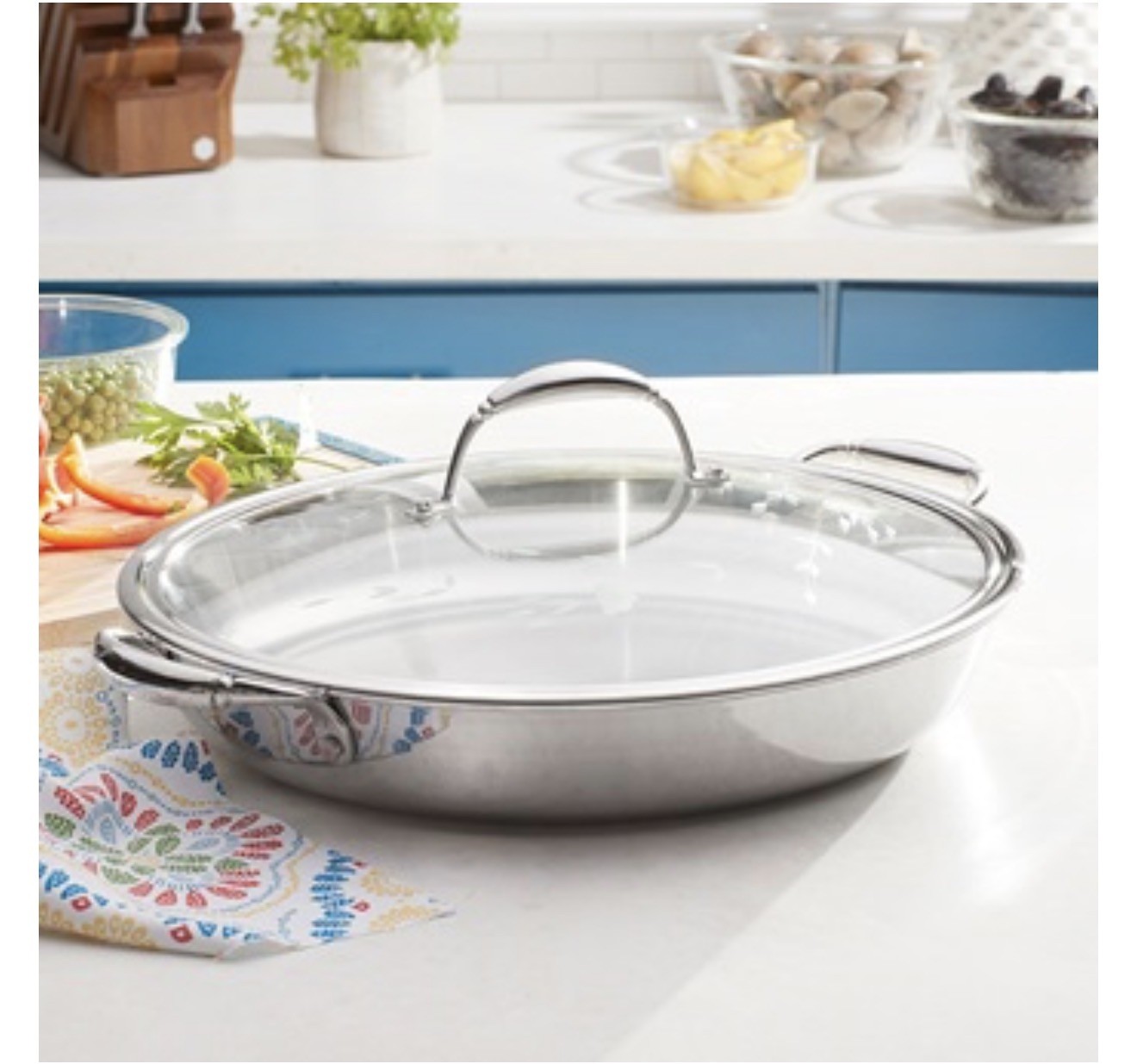 Princess House Stainless Steel Tri-Ply 15″ HERITAGE PAELLA Pan New In box #10838
