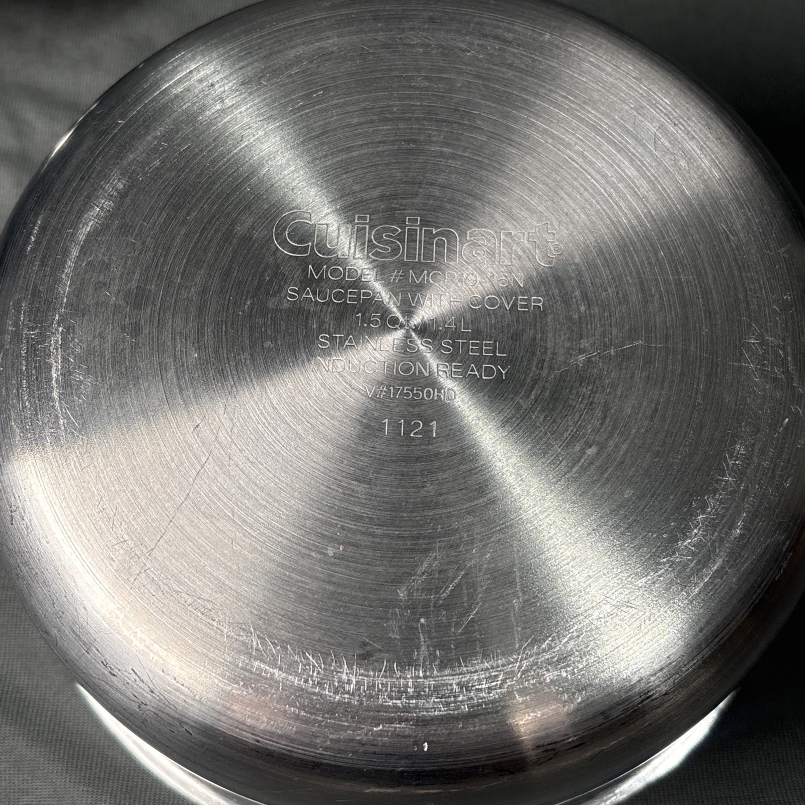 Cuisinart 1.5 Qt Saucepan & Lid MCP19-16N Multiclad Pro Triple Ply Stainless