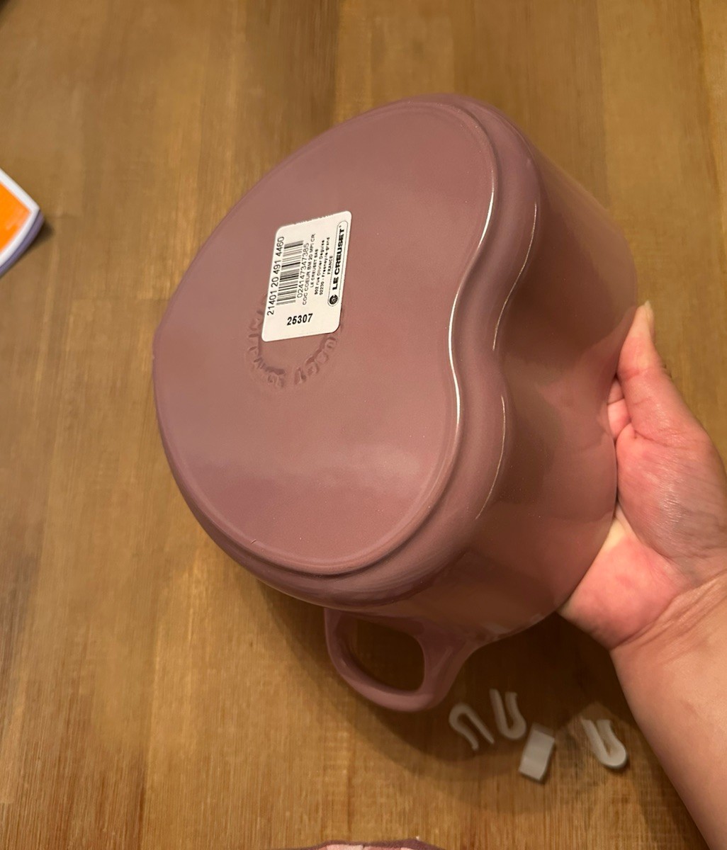 NEW Le Creuset Mauve Pink Traditional Heart Cocotte 20cm 2qt 1.9L