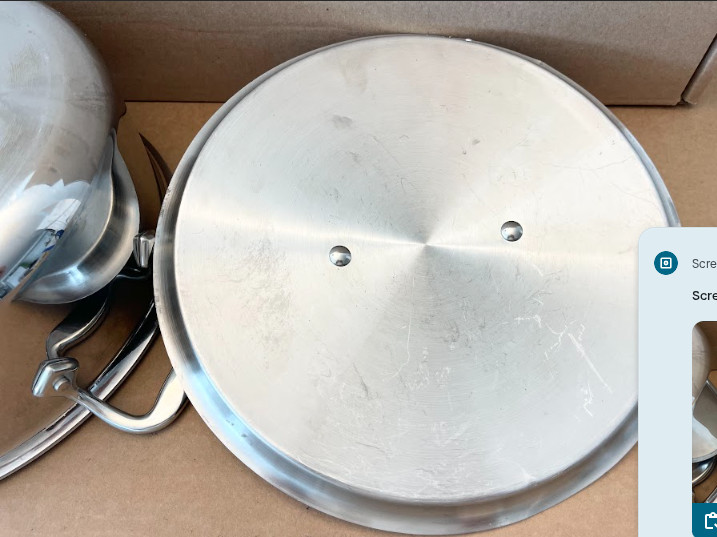 New All-Clad D3 6 Quart Stainless Steel Tri-Ply Stock Pot Soup Pot