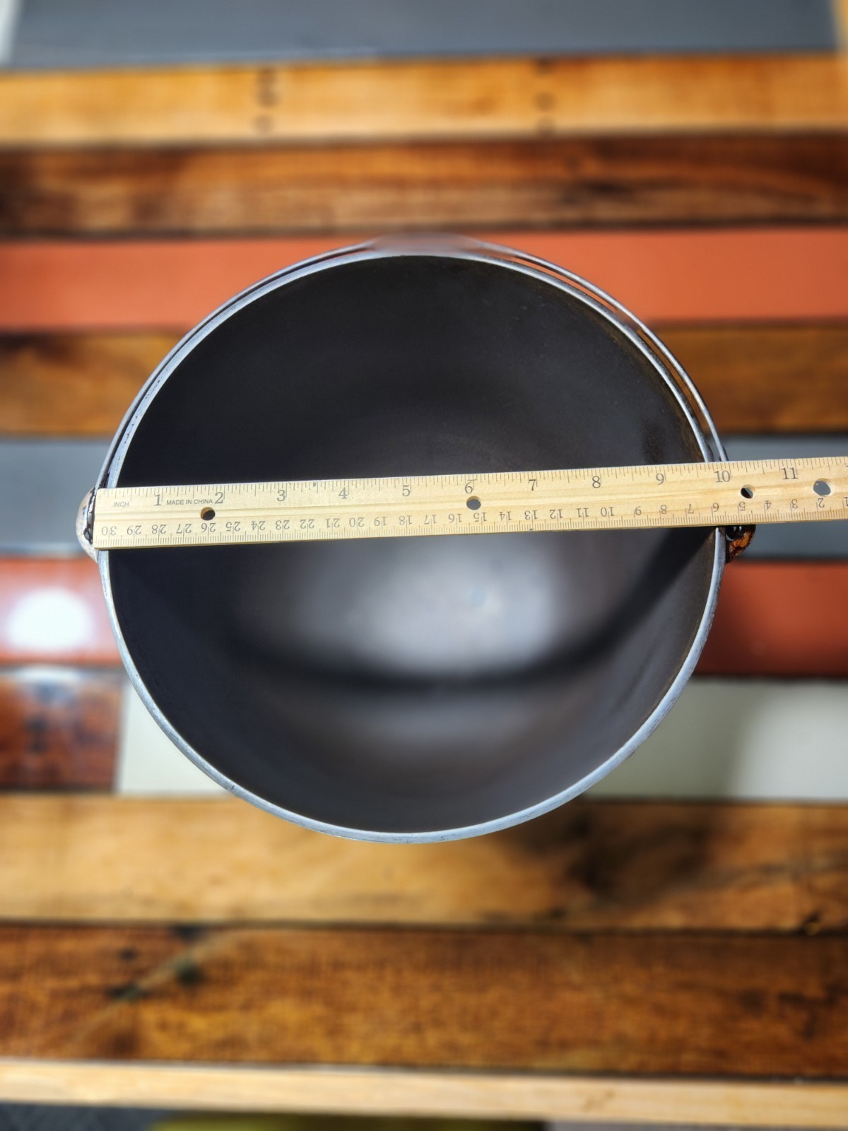 Wagner 8 qt Cast Iron Round Stockpot Double Handles. NICKEL PLATED.