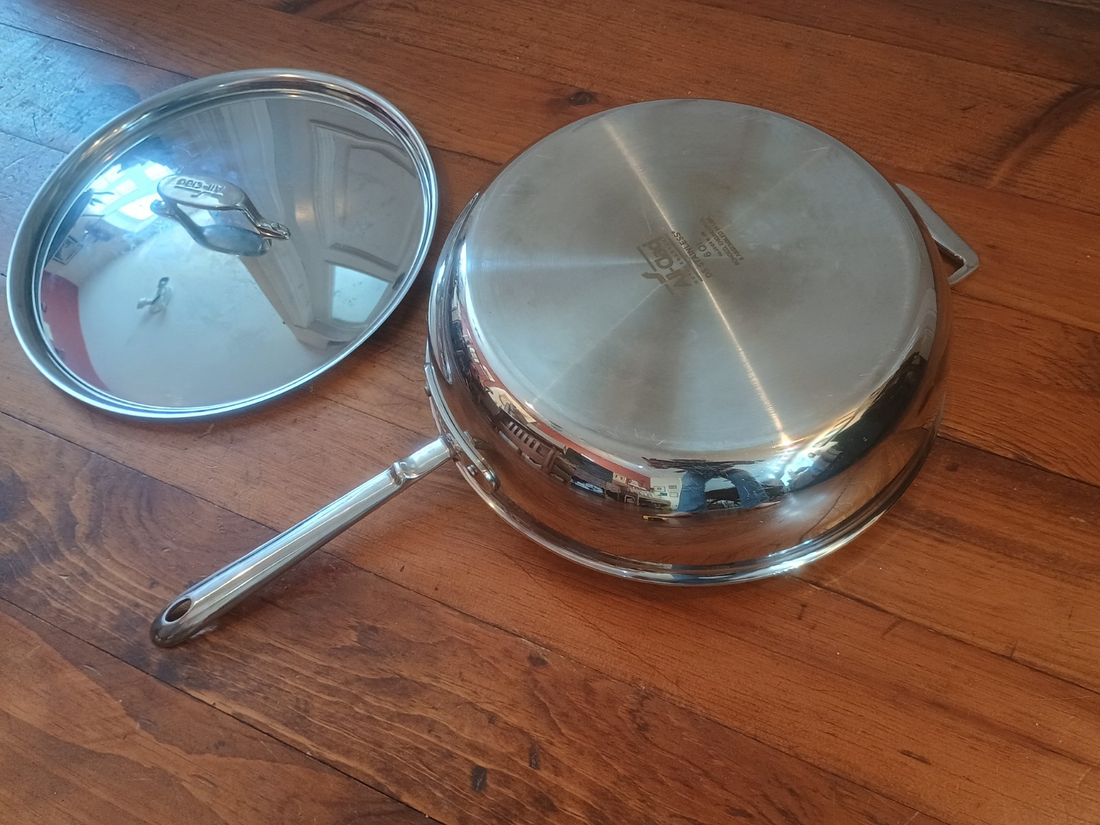 All-Clad 6 qt D5 Saute Pan with Lid Double Handle