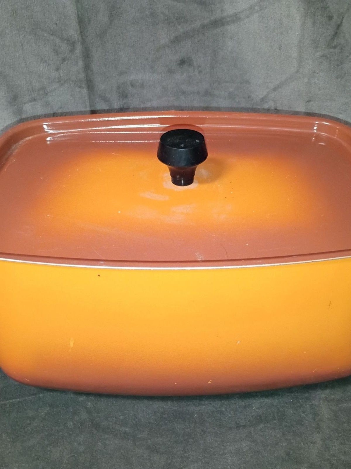 Vintage Harvest Gold Multi Cooker Pan With Lid 6 Quart