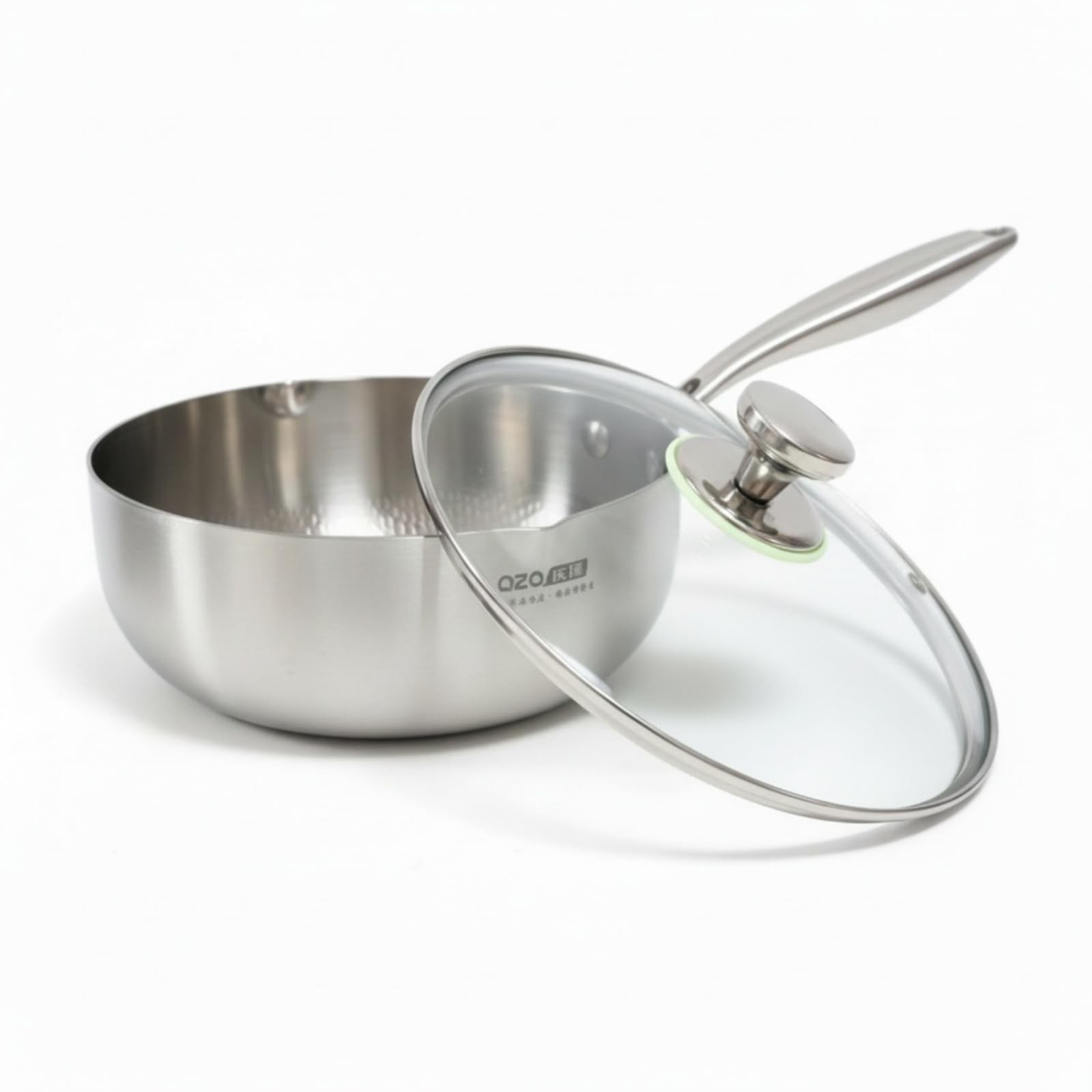 2.5QT Titanium Sauce Pans,Non-Stick Titanium Hammered Pot with Lid, Scratch P…