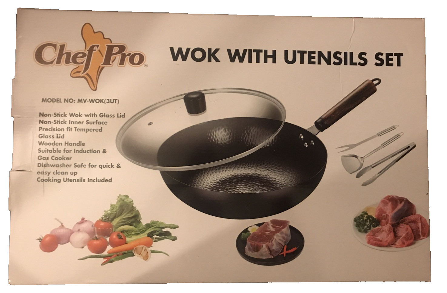 WOK WITH UTENSILS
