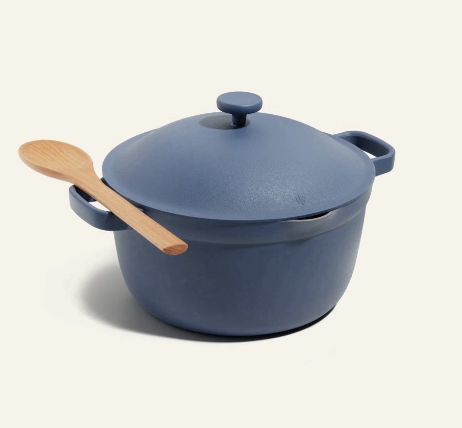 Our Place -The Perfect Pot w/Lid 5.5 Qt Nonstick Ceramic Bluesalt W/ Hot Grips