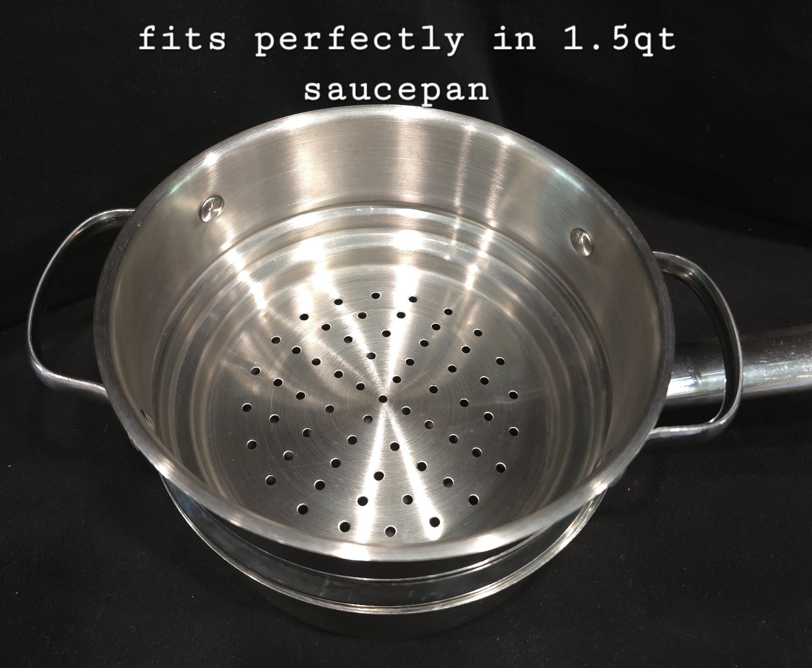 Wolfgang Puck Cafe Collection 8 piece set 18/10 Stainless Cookware Set EUC