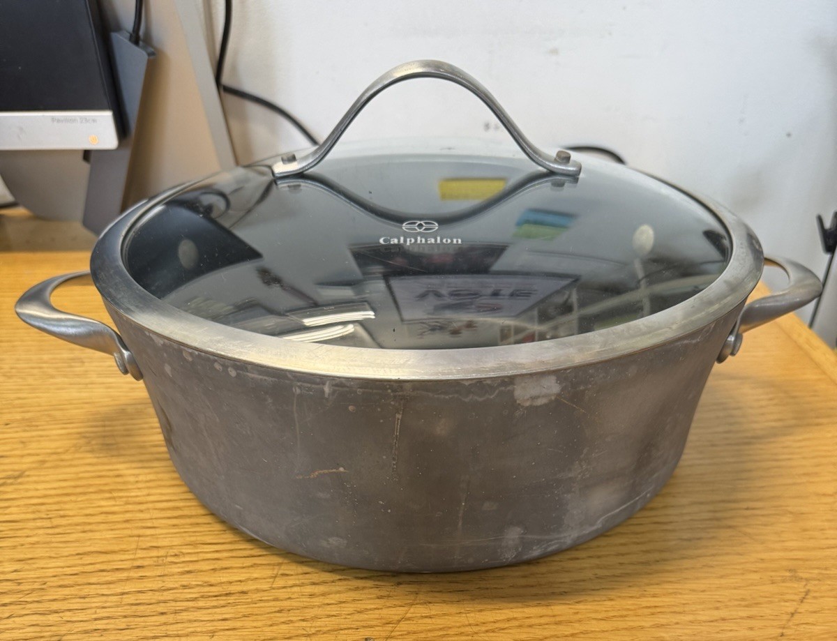 Calphalon 5 Qt 4.7L Stock Pot Glass Lid 8785 Non Stick Classic USA