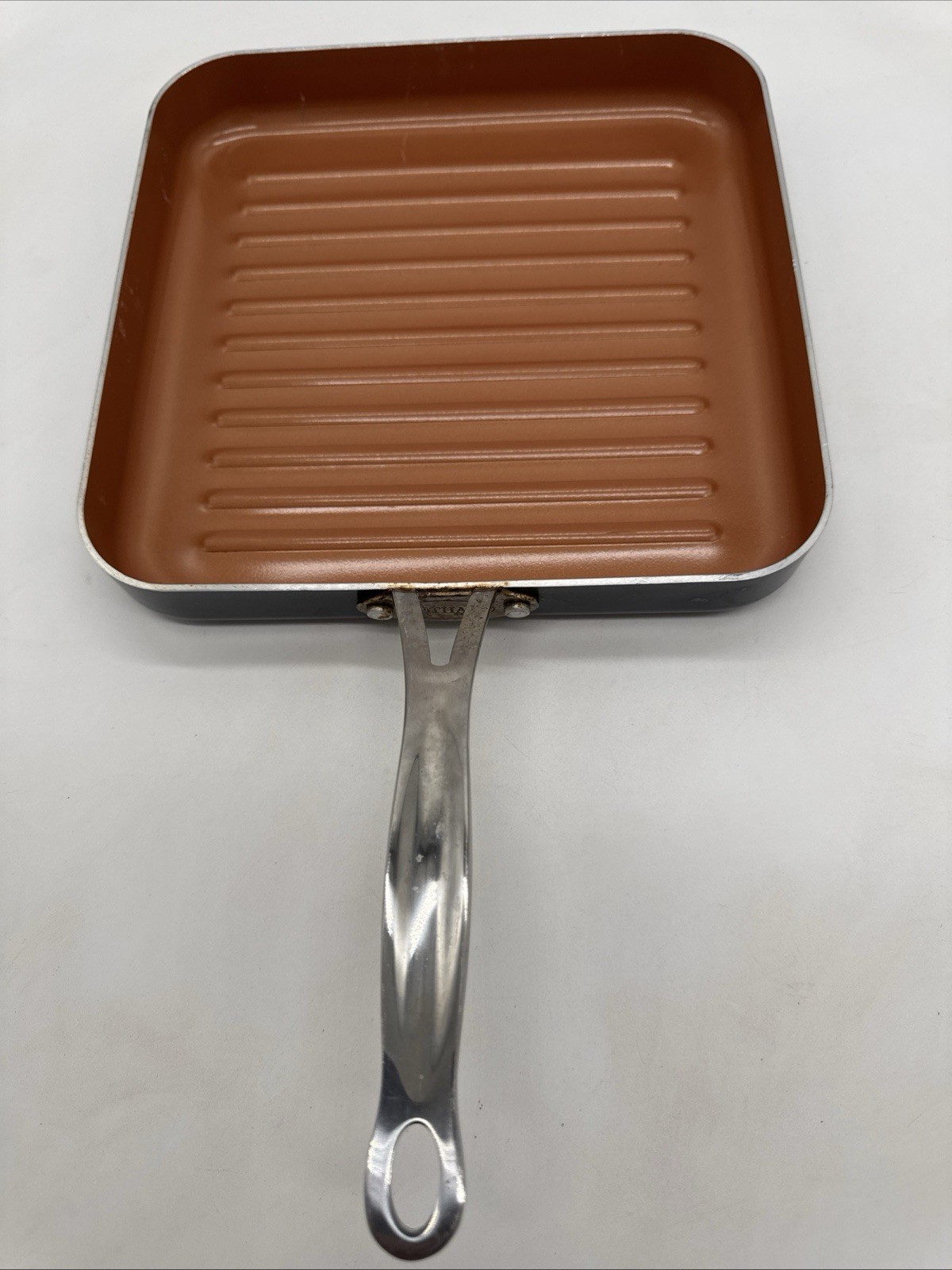 Gotham Steel Pro Premium 10” Ribbed Square Fry Pan titanium & ceramic non stick