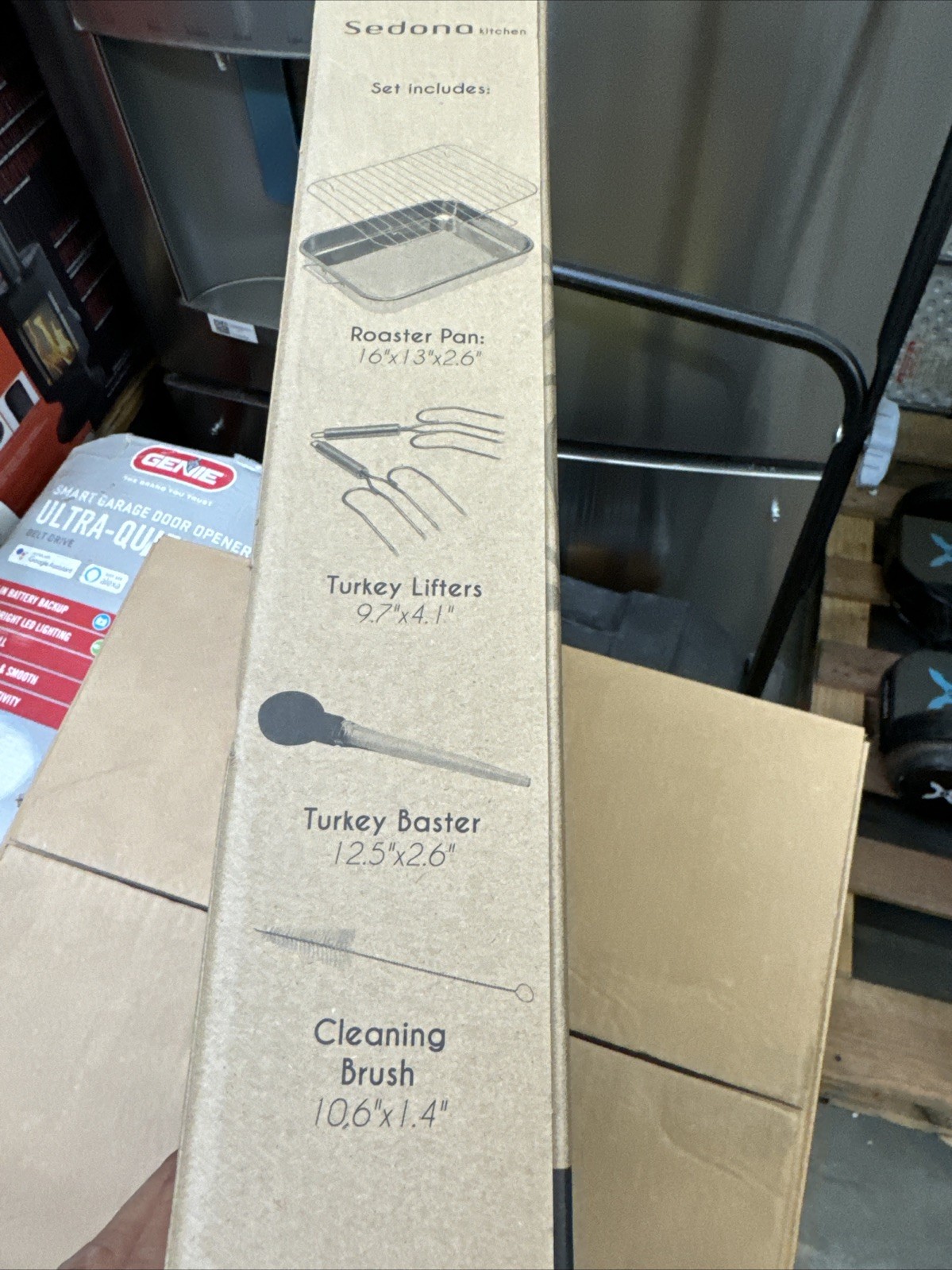 Sedona Kitchen 16.5 in Stainless Steel Roaster Pan Set 6-Piece New Boxed @