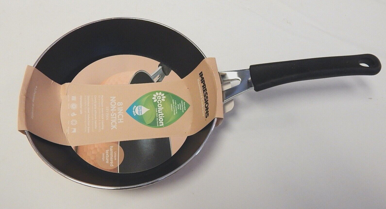 ECOLUTION HAMMERED 8 INCH COOKING NON STICK FRY PAN AUTHENTIC NEW