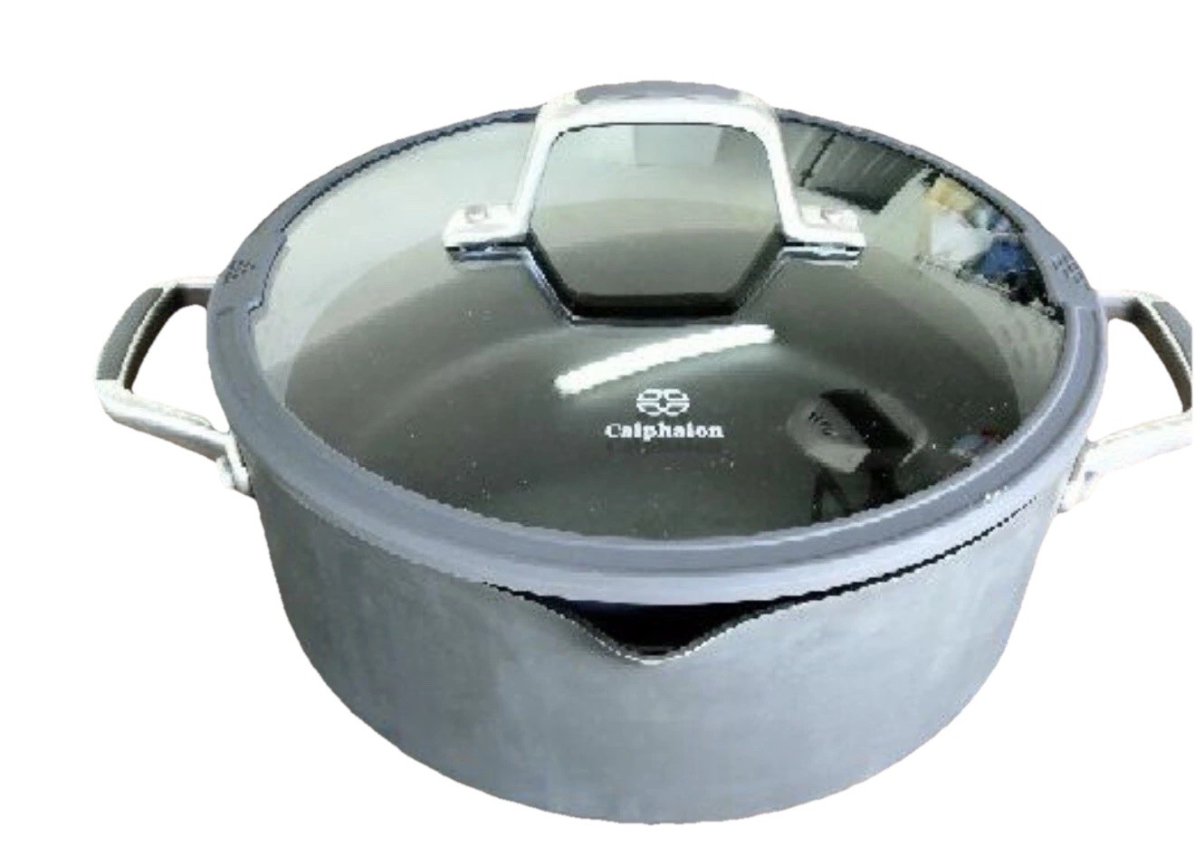 Calphalon Select 5Q International Oven Pot w Glass Lid Model 8785 Grey