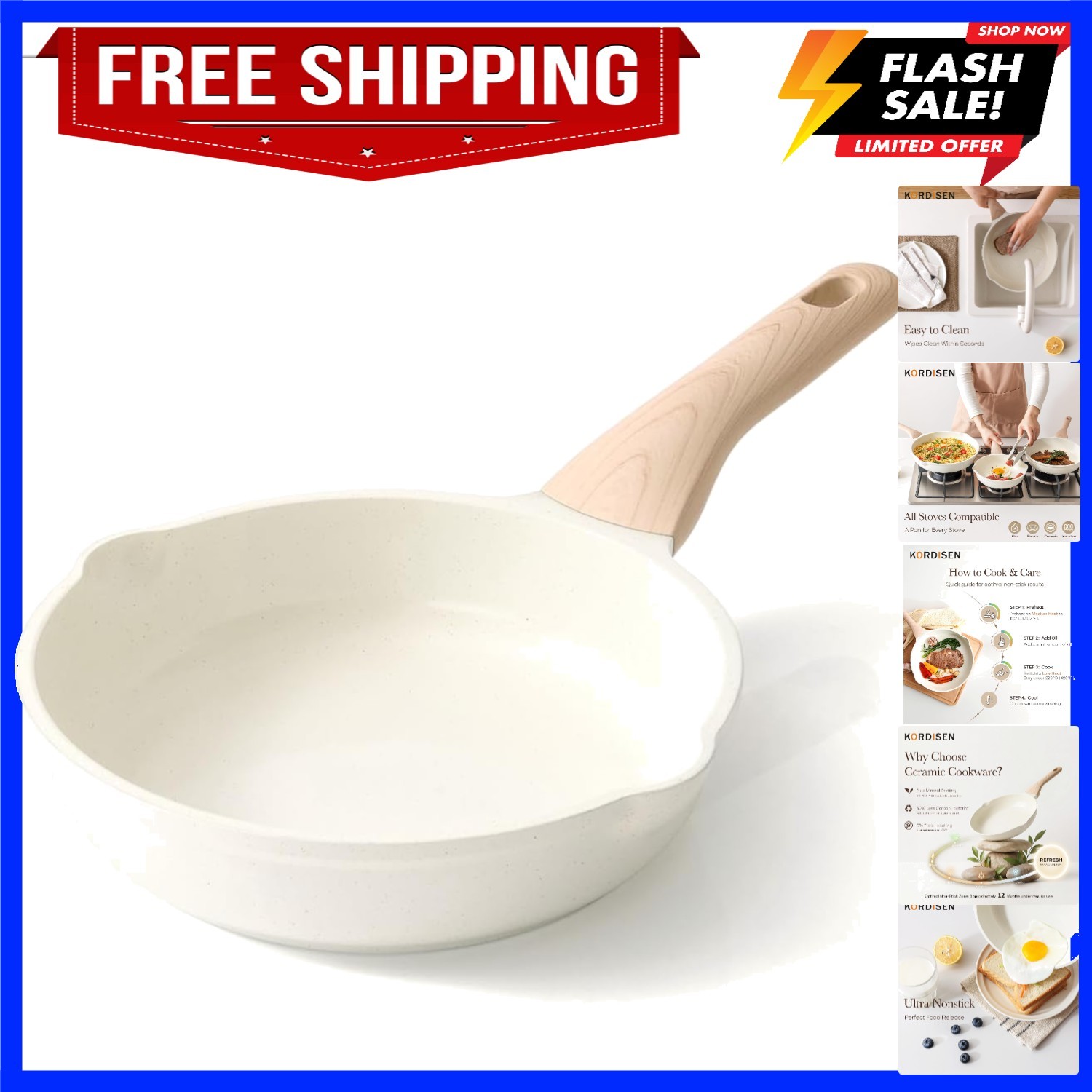 Ceramic Non Stick Frying Pans Skillet, 8 Inch Ceramic Small Egg Pan Nonstick …