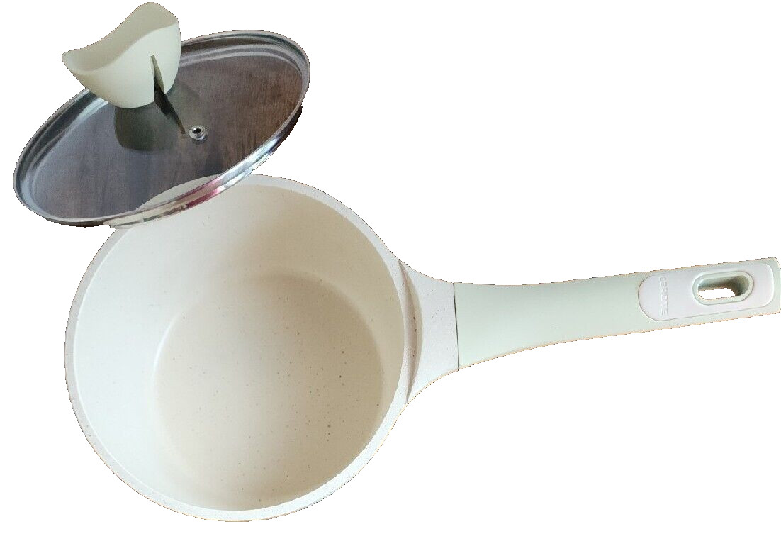CAROTE ~ 2 Qt Saucepan w/Lid ~ Induction Stone Nonstick Aluminum/Granite ~ GREEN