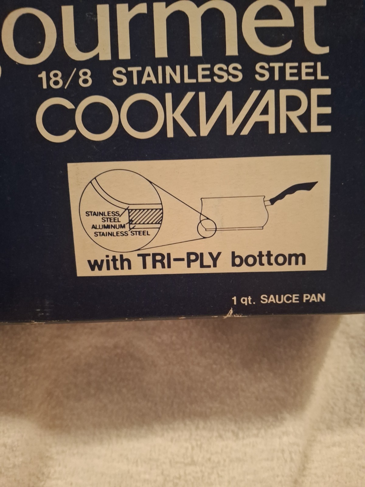 ESTIA GOURMET TRI PLY 18-8 STAINLESS STEEL, 1 QUART SAUCE PAN New Unused