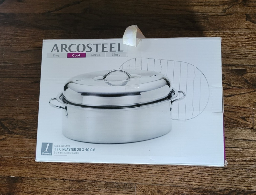 Arco Stainless Steel Dome Roaster Pan 15.5″ x 12″ Oval – New