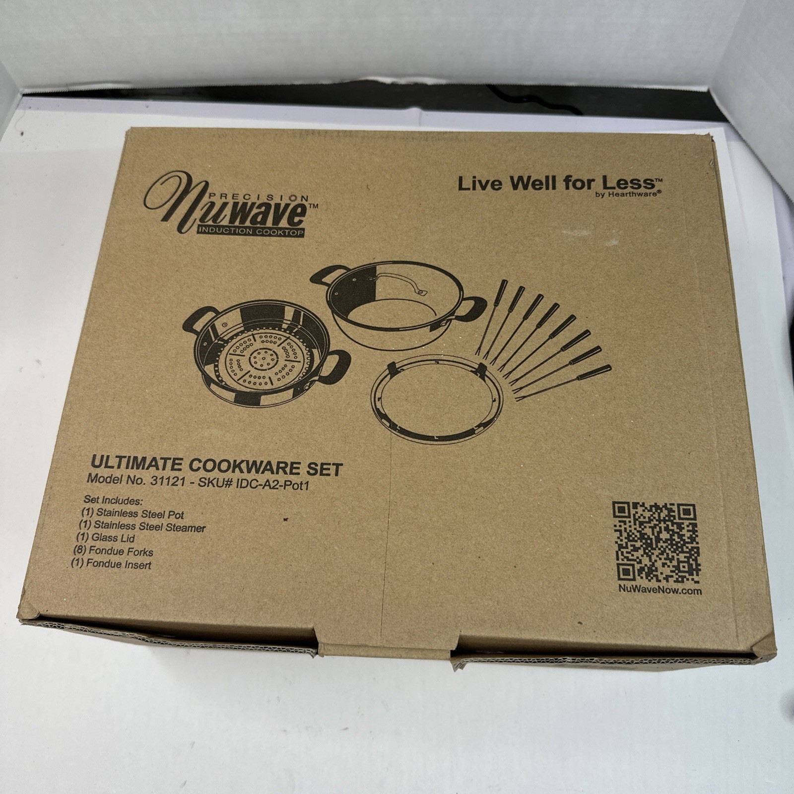 NEW 12pc Precision Nuwave Ultimate Induction Cookware Set 31121 Steamer Fondue
