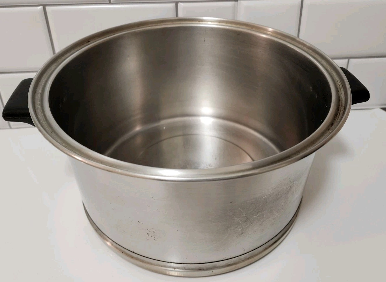 Vintage Lifetime 18-8 Stainless Steel 6 Qt Stock Pot No Lid
