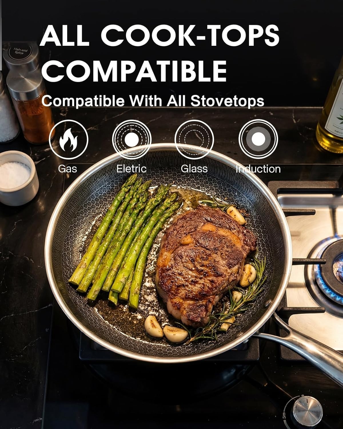 Versatile 10-Inch Nonstick Frying Pan – Ideal for Sautéing, Frying, and Baking