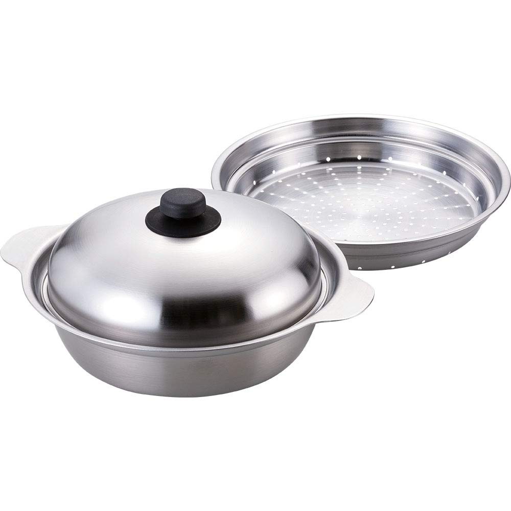 Wahei freiz Tsubame-Sanjo Stainless Steel Tabletop Pot 26cm & Steamer Set, IH Co