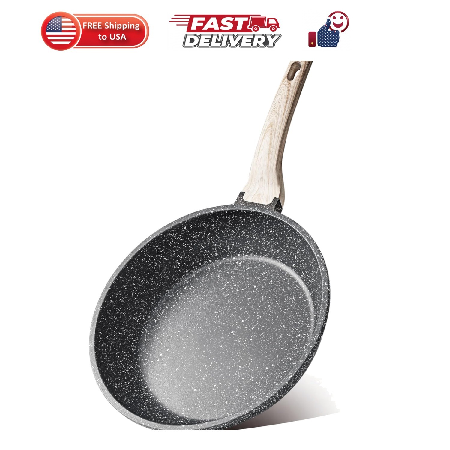 Nonstick Frying Pan Skillet,Non Stick Granite Fry Pan Egg Pan Omelet Pans, St…