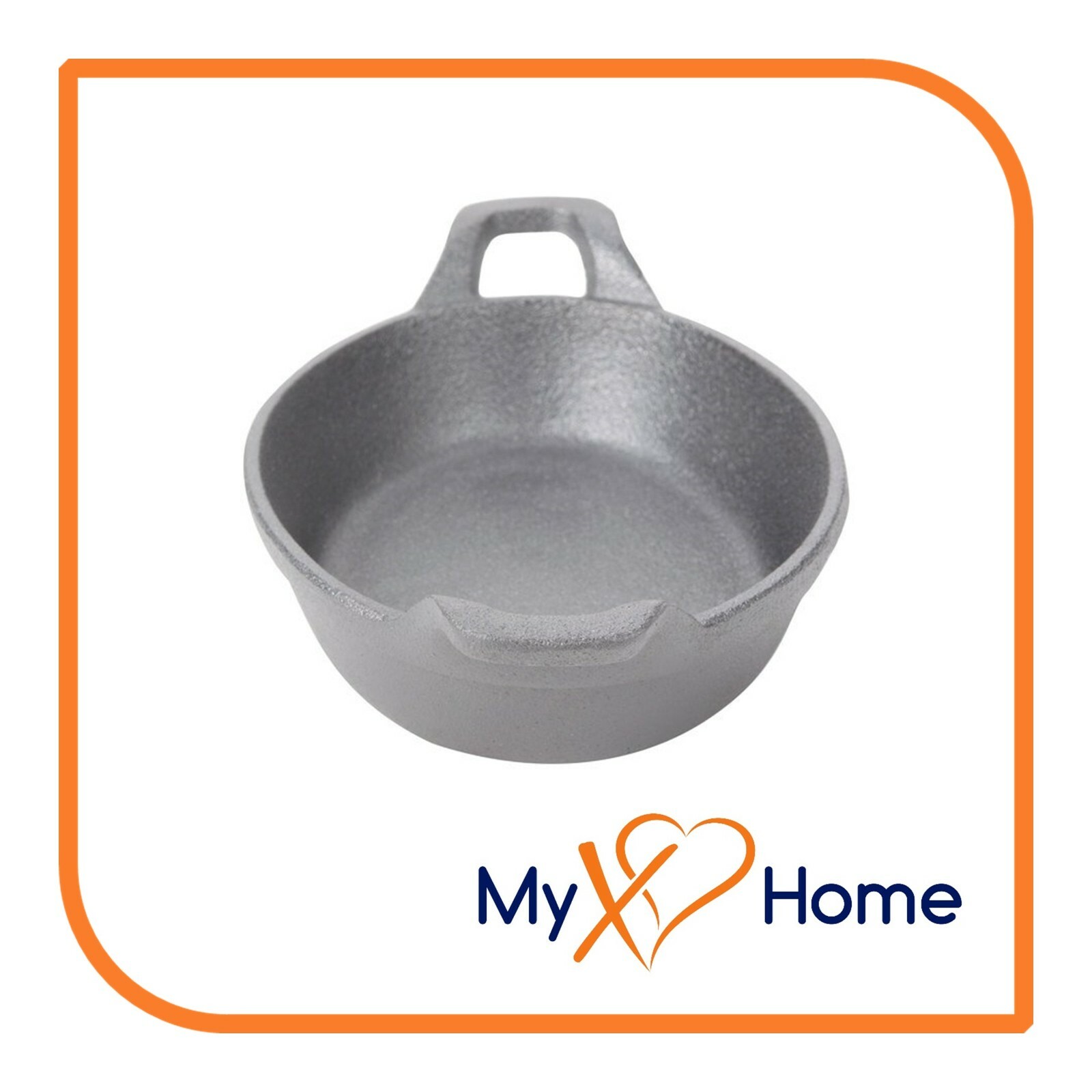 25 oz. Pre-Seasoned Mini Cast Iron Oval Casserole Dish (2 Skillets) by MyXOHome