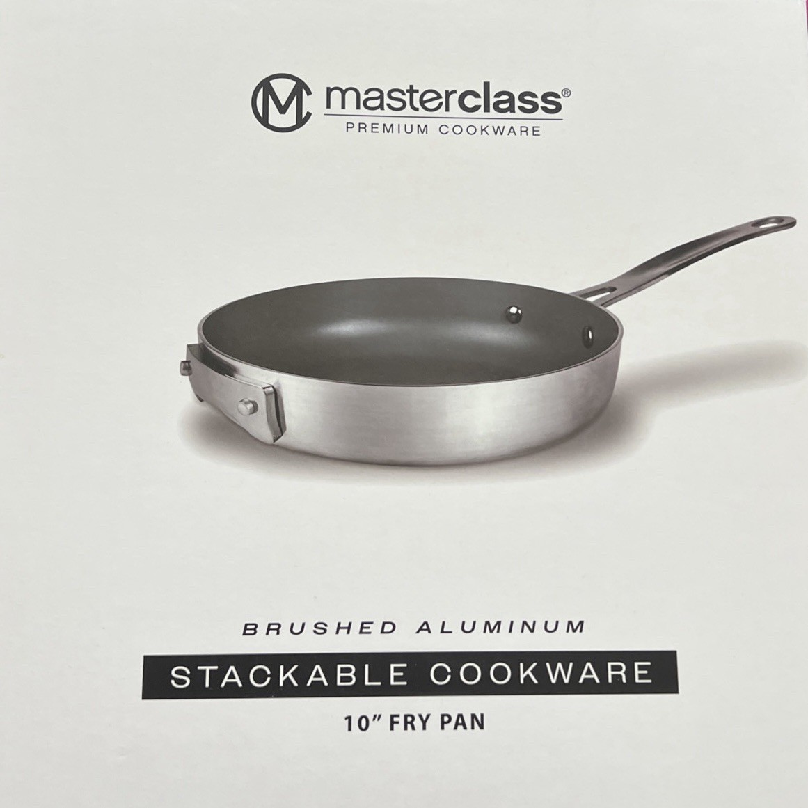 MASTER CLASS Premium Cookware 10″ Frying Fry Pan Brushed Aluminum