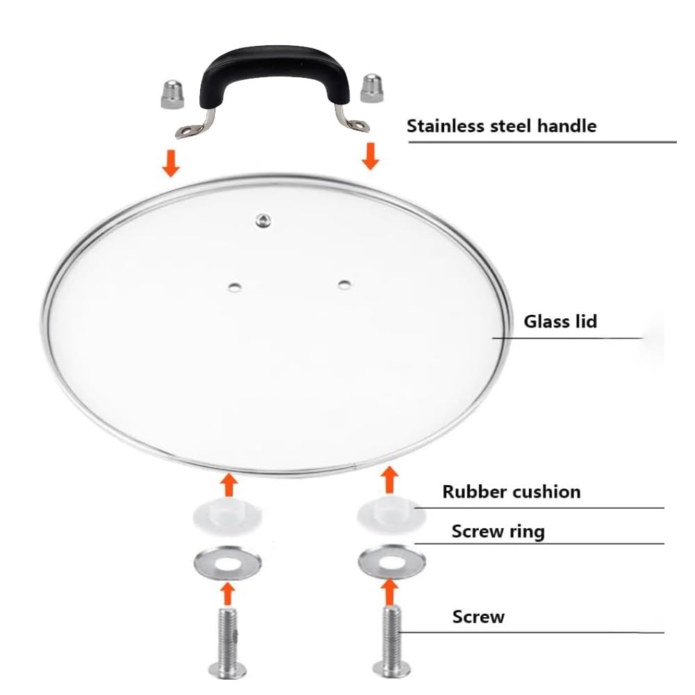 8 Inch Tempered Glass Lid for Lodge 8 Cast Iron Skillets 2QT Dutch Ovens -St…