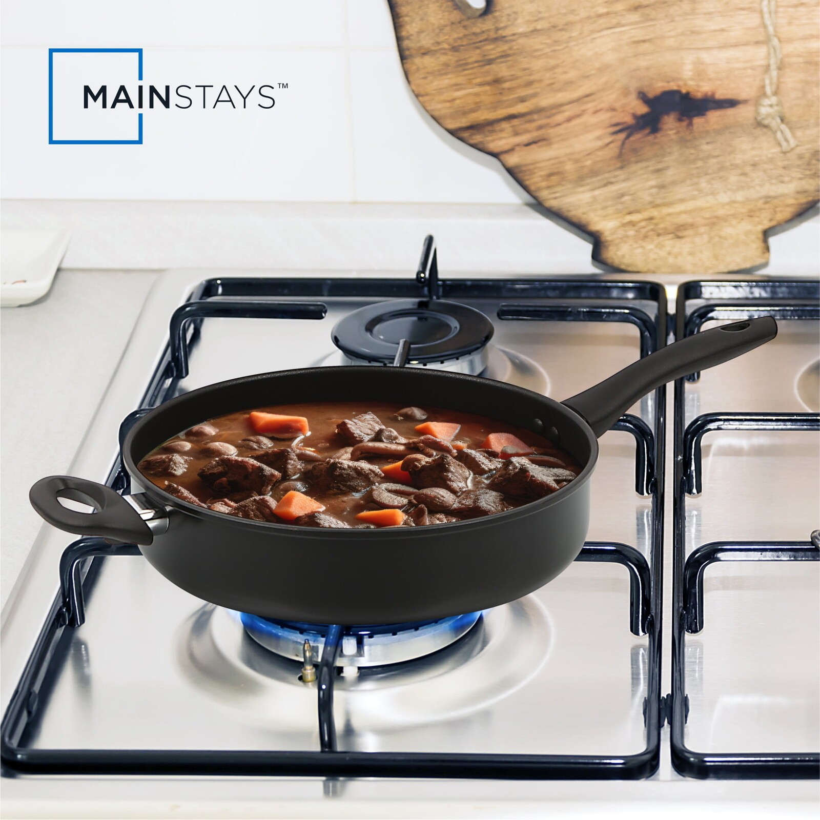 4-Quart Jumbo Cooker Frying Skillet Griddle Saute Pan Everyday W/ Glass Lid New