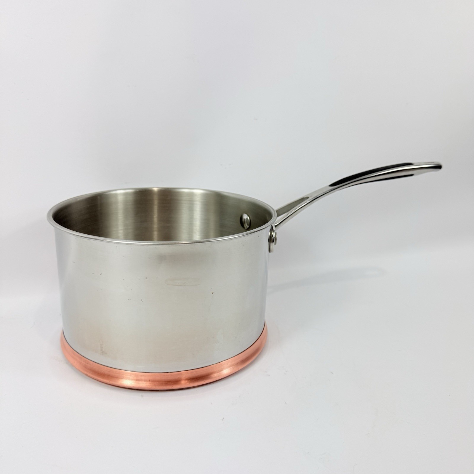 RK Real Kitchen Copper Bottom Large Stock Pot 7 x 4.5 Inches Stainless NO LID EX