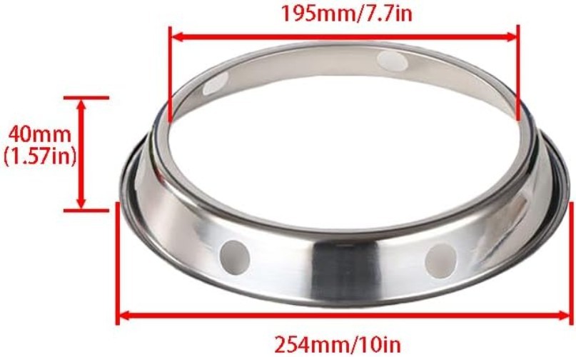 Durable Stainless Steel Wok Stand for Round-Bottom Woks – 7.7 in Top Diameter