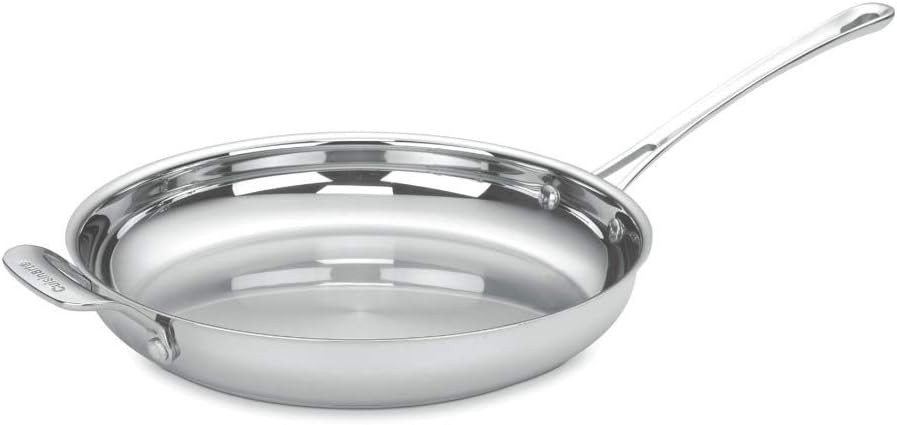 422-30H Contour Stainless 12-Inch Open Skillet with Helper Handle