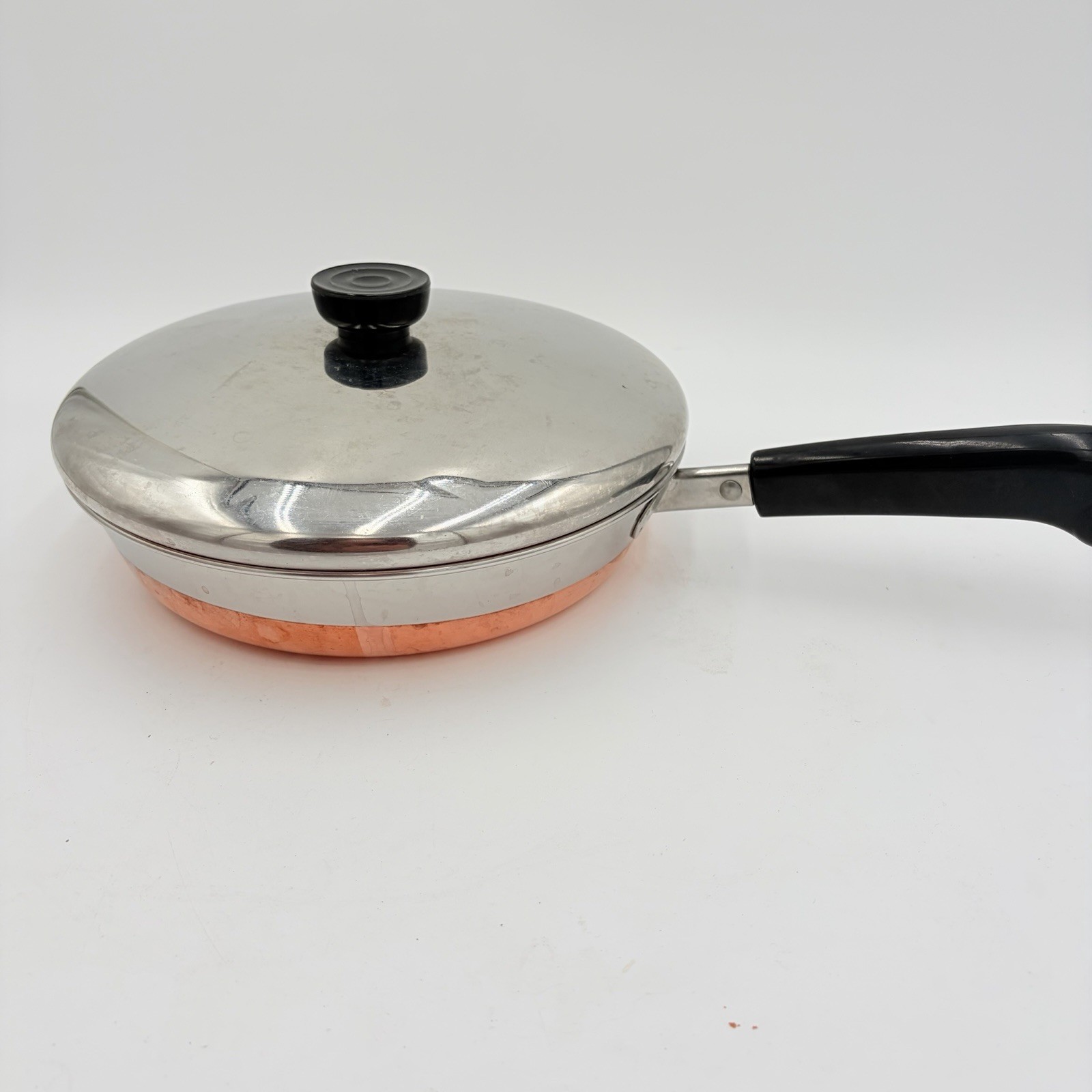 REVERE WARE 9.5” Copper Clad Stainless Steel Frying Pan Skillet w/Lid