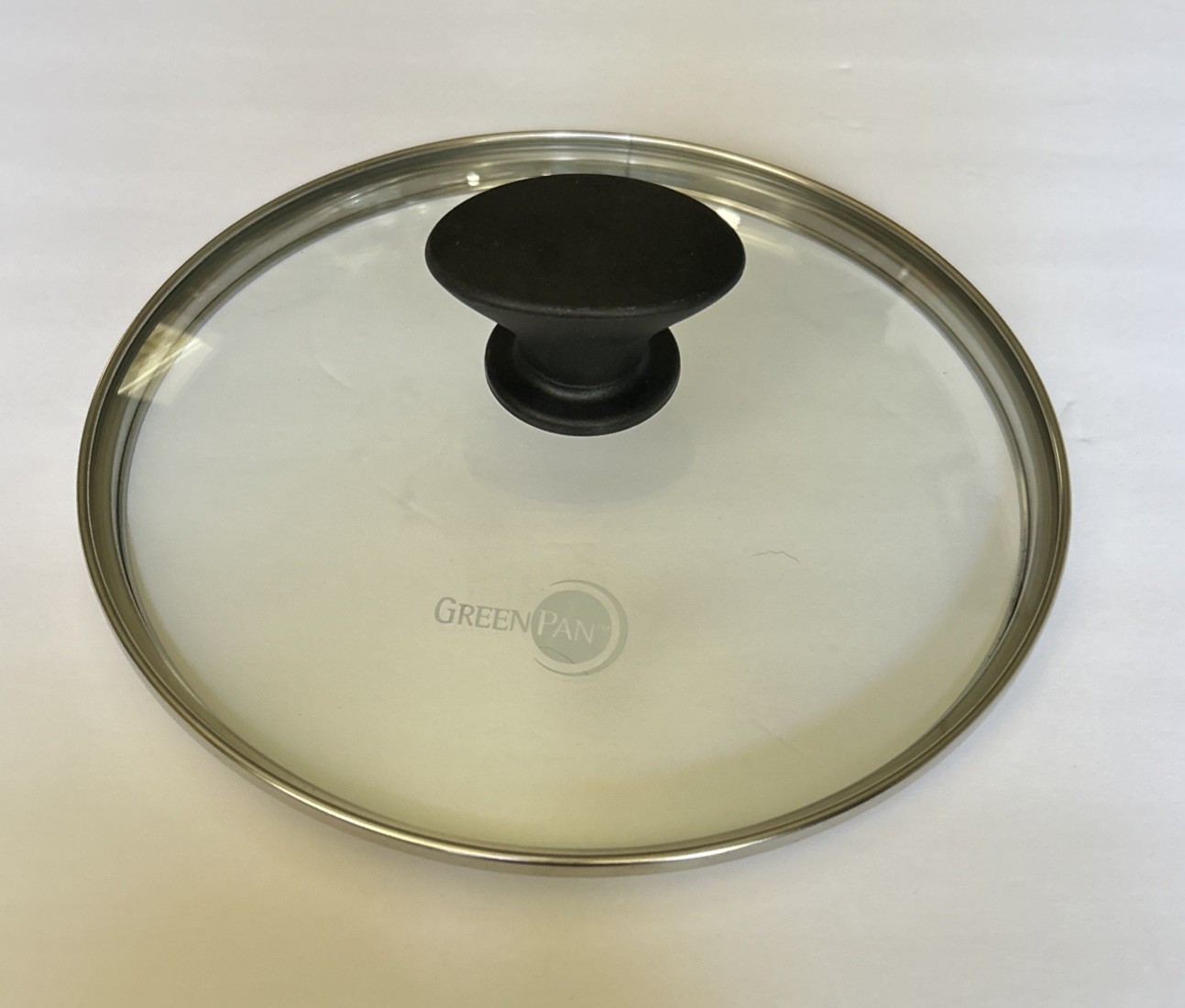 Green Pan Glass Replacement Lid Black Knob Skillet Pan Pot 9.25” Dia 8.75”inside