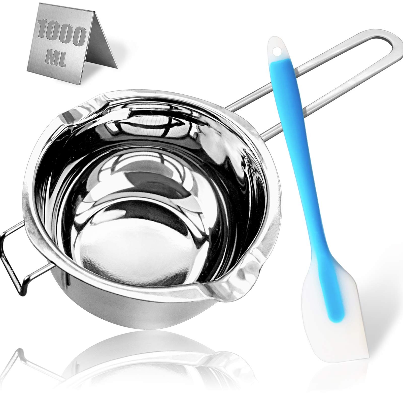 1000ML/1QT Double Boiler Chocolate Melting Pot, 304 Stainless Steel Candle Ma…